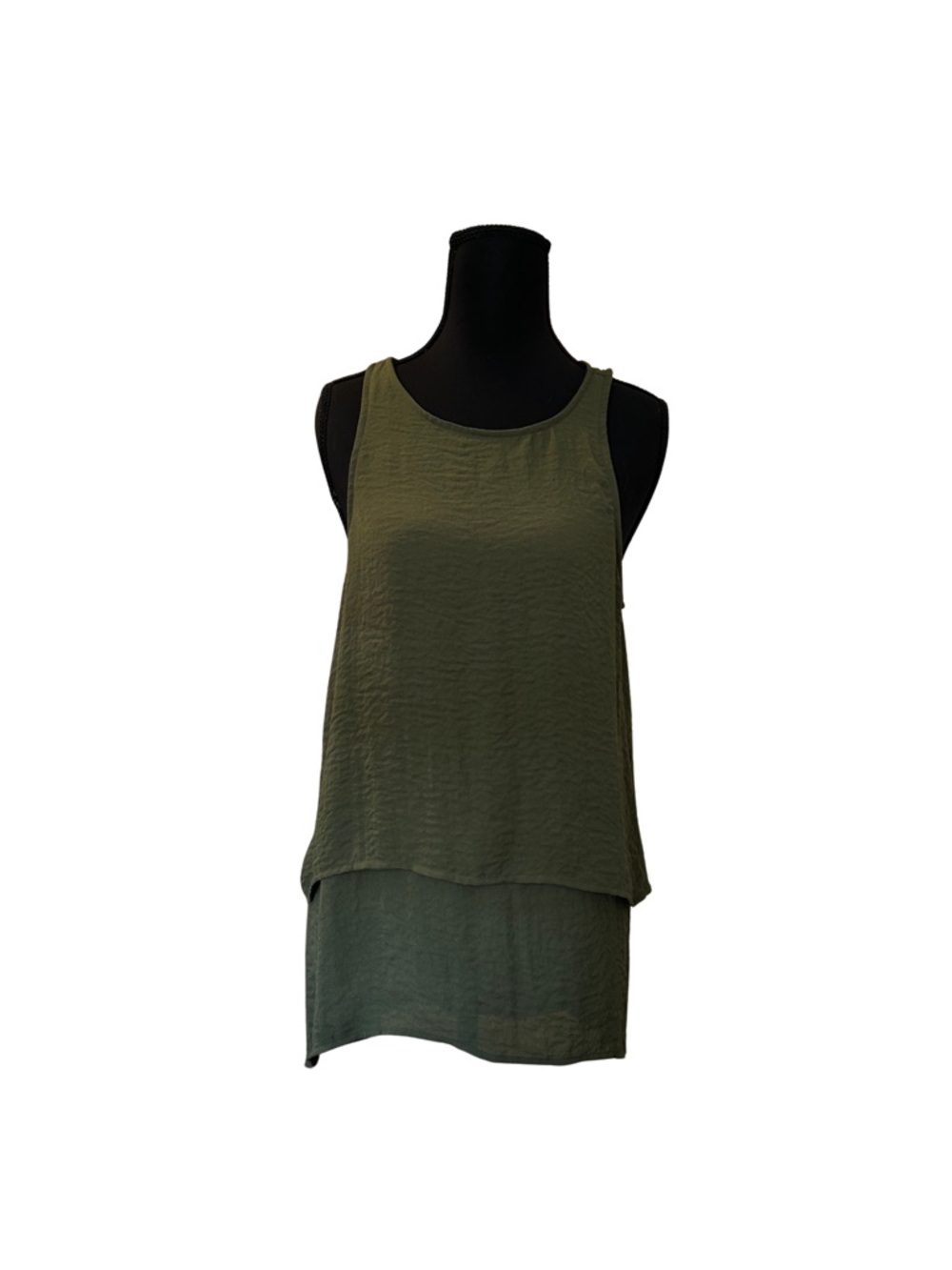 a.n.a Olive Green Layered Tank Top